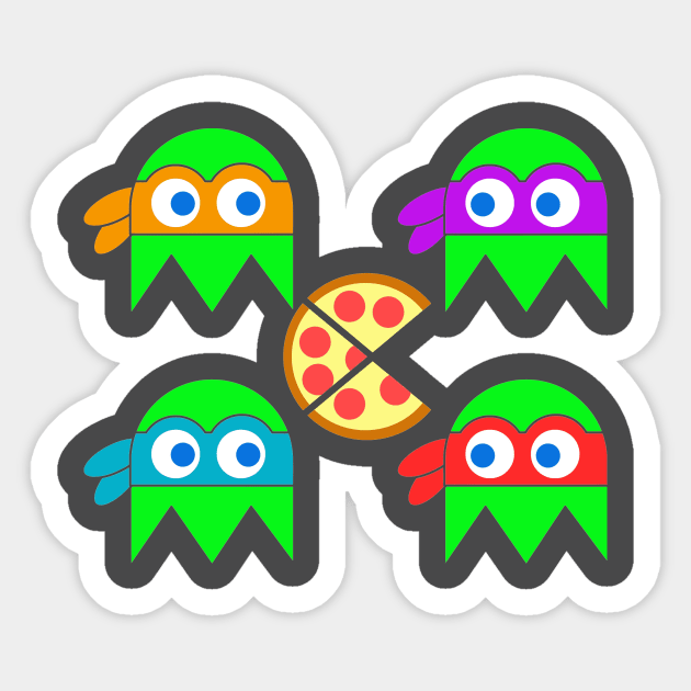 Teenage Ninja Ghosts Sticker by flimflamsam